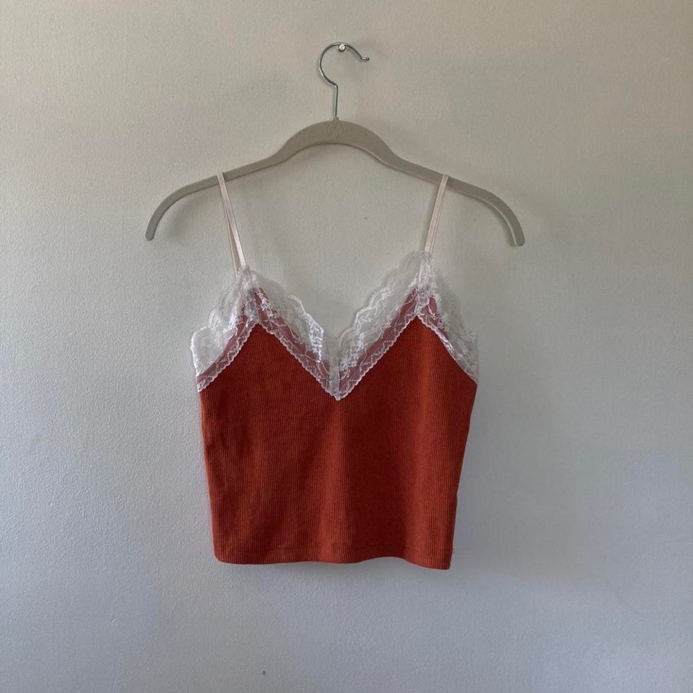orange lace cami